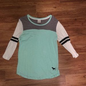 Pink 3/4 sleeve length shirt